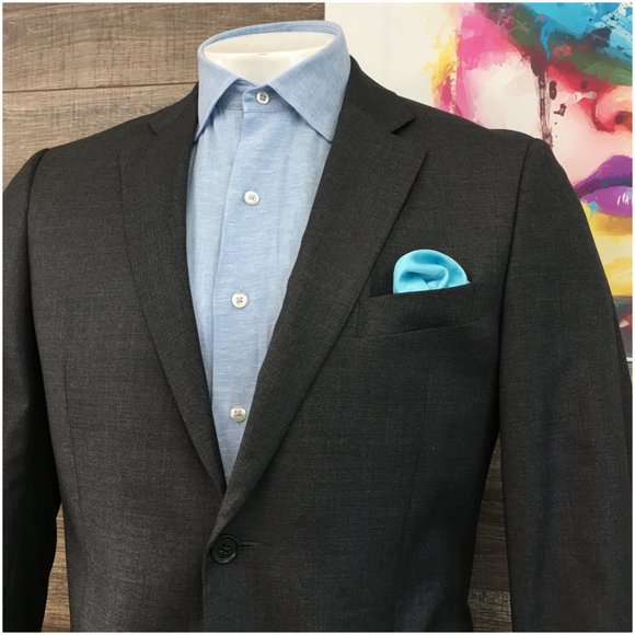 Nordstrom Mens Blazer Sport Coat Two Button Casual Jacket Size 40R Wool Suits‎ - Picture 2 of 13